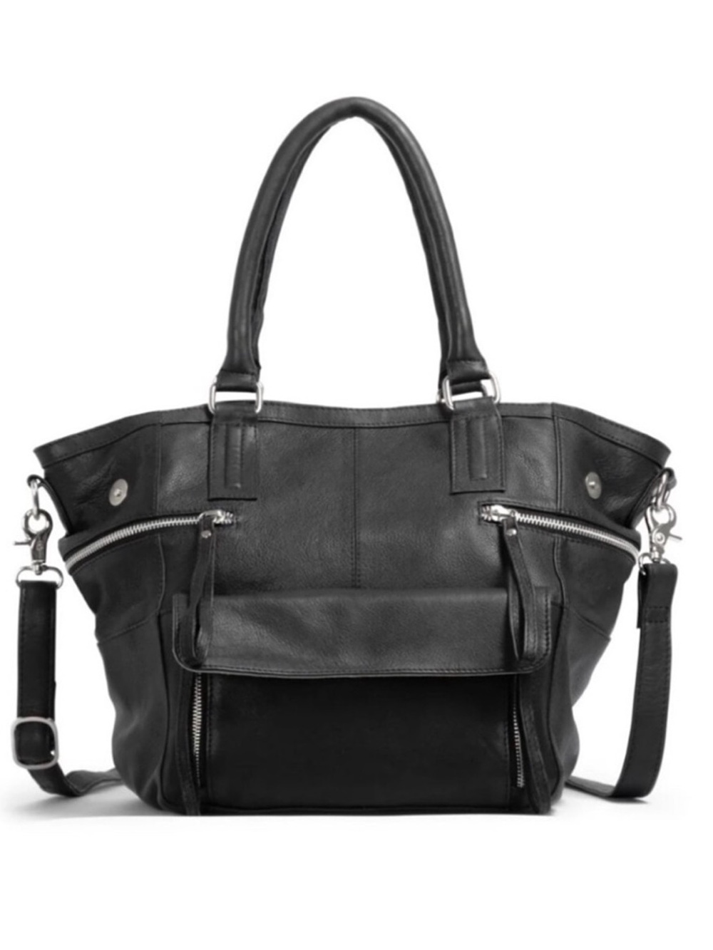 *BRAND NEW BOUTIQUE; DAY‎ & MOOD Hannah Small Bag in Black Pebbled Leather